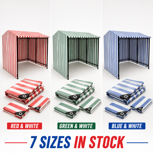 Striped tarpaulin heavy - striped,