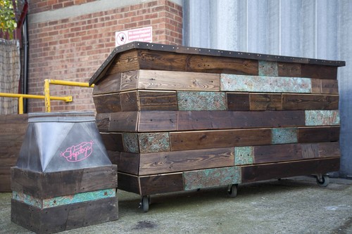 Wooden diamond copper - wooden,