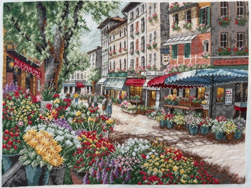 Completed cross stitch picture