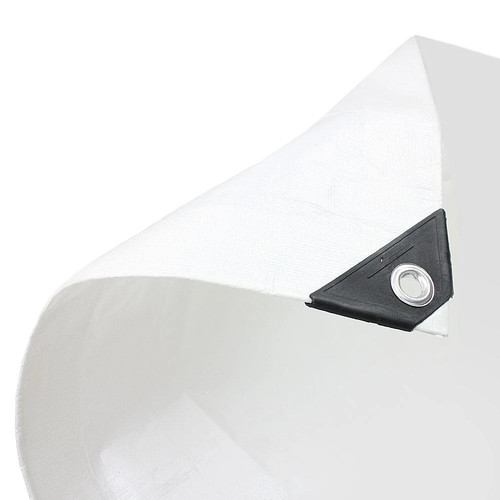 White tarpaulin heavy duty - white,