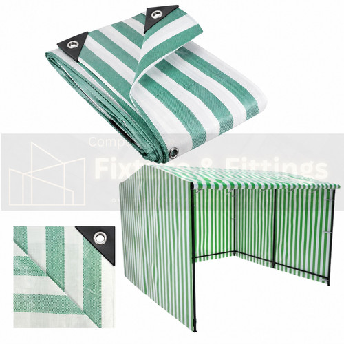 Green white 170gsm striped - green/white,