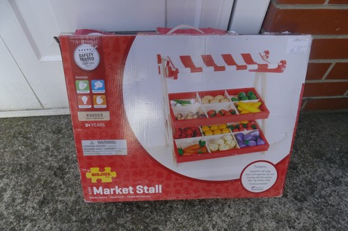 Bigjigs wooden market stall - wooden,